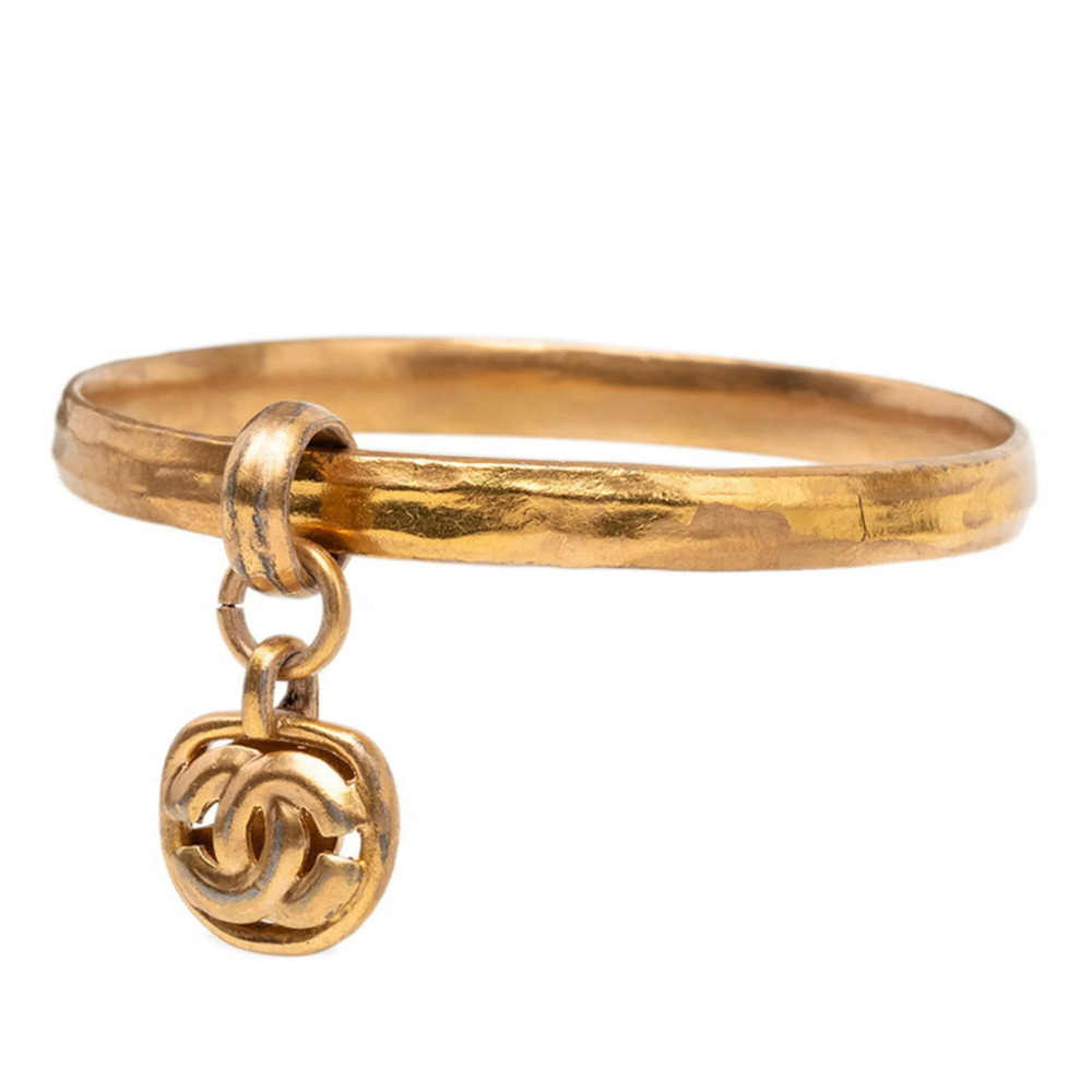 CHANEL Vintage Gold Logo Bracelet - Picture 2 of 4